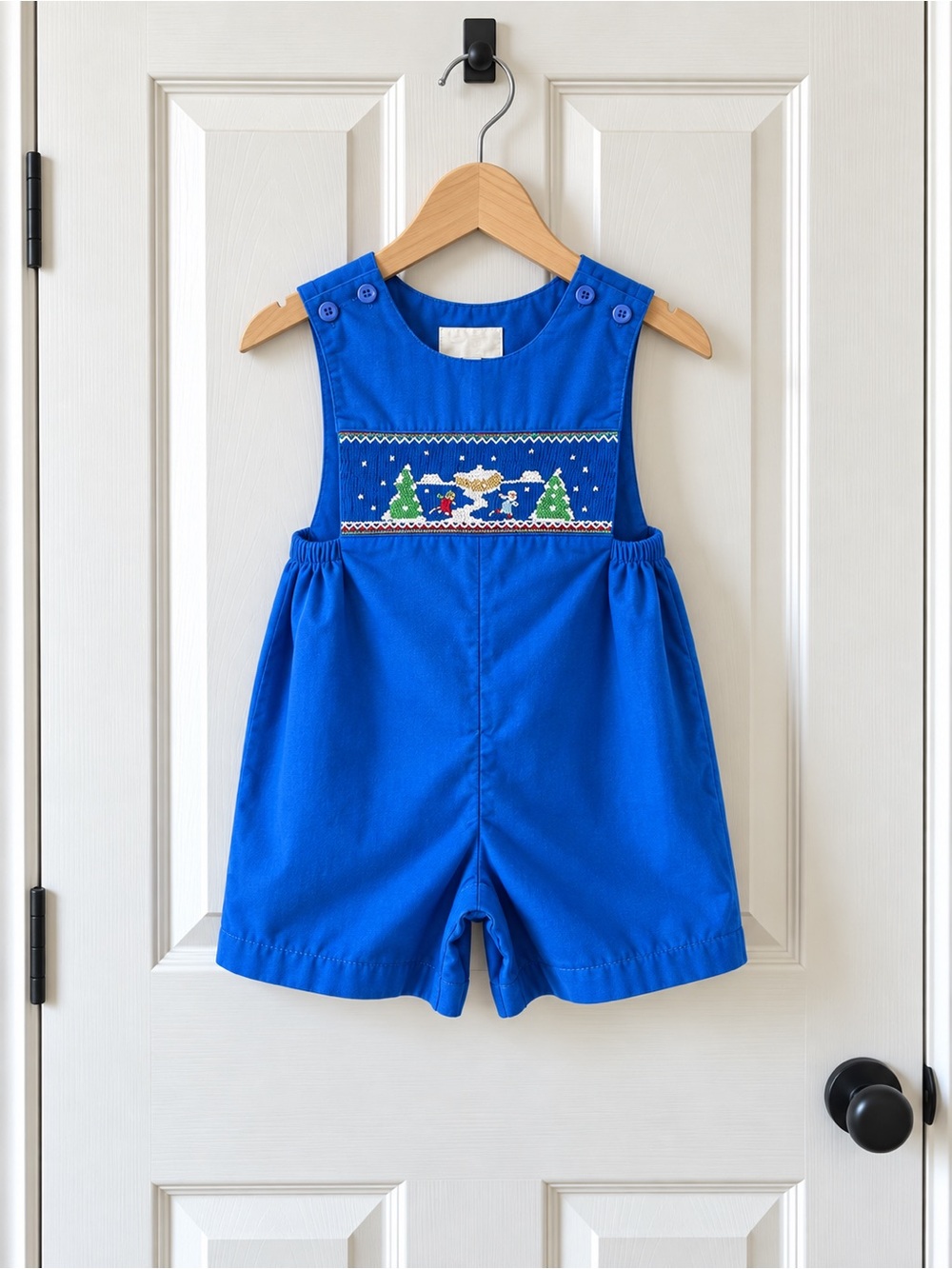 Sir John by Rosalina 3T Smocked Christmas Winter Jon Jon Shortall Romper